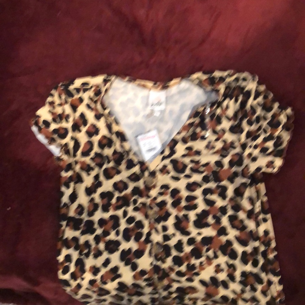 Beautiful leopard top size large new  w tags